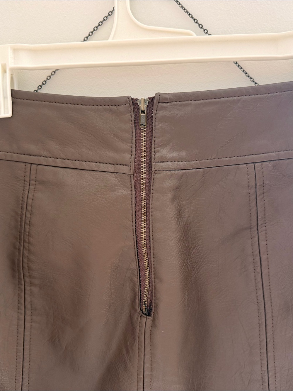 Free People Brown Faux Leather Skirt - Picture 5 of 7